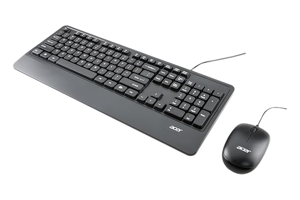 Acer PalmEase Wired Keyboard & Mouse Combo with Palm Rest