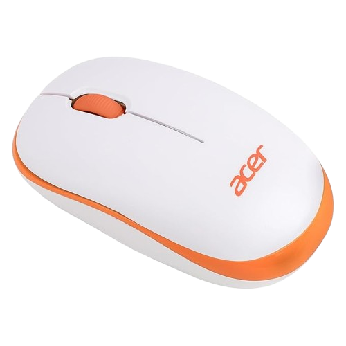 Acer Wireless White/Orange Mouse