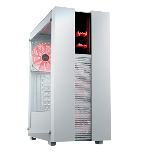 DaWg V' Series 350 Mid-Tower Gaming Cabinet/Case (White)