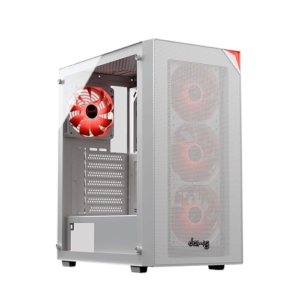 DaWg X' Series 440 Mid-Tower Gaming Cabinet/Case (White)