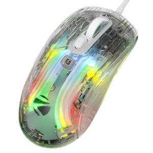 ZEBRONICS Krystal Transparent Premimum Wired Gaming Mouse