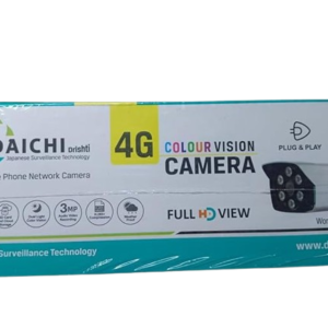 DAICHI All 4G SIM Supported Bullet 4G 3MP 6 Array Colour Camera